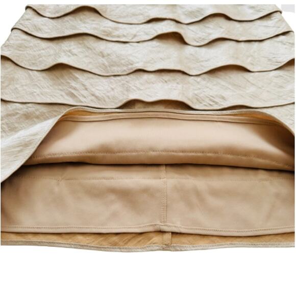 London Times Dress Champagne Shimmer Sleeveless Tiered Cocktail Dress Size 8 - Picture 9 of 11